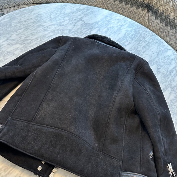 ALL SAINTS Shearling/Sheepskin Coat - Picture 10 of 10